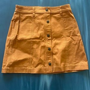 Madewell golden skirt